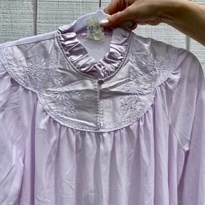Vintage Donna Richard For Gilligan O'Malley Lavendar Long Nightgown Large L